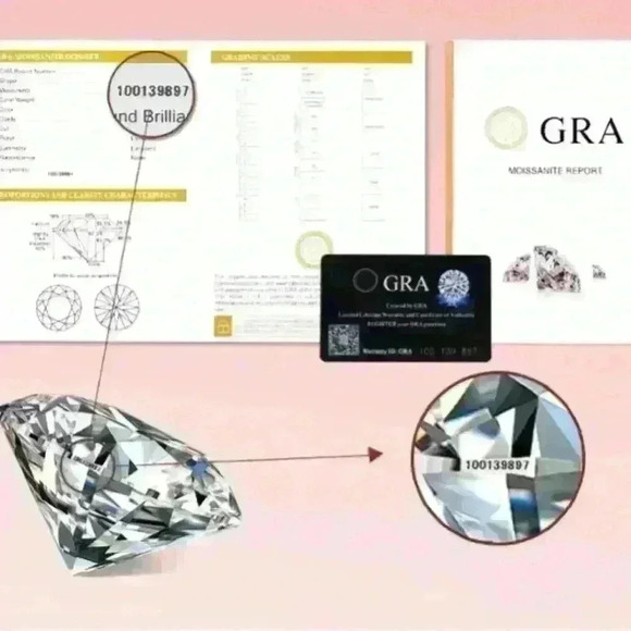 MOISSANITE 2 CARAT PENDANT WITH HALO ~STUNNING (video)GRA CERTIFIED - Picture 7 of 8